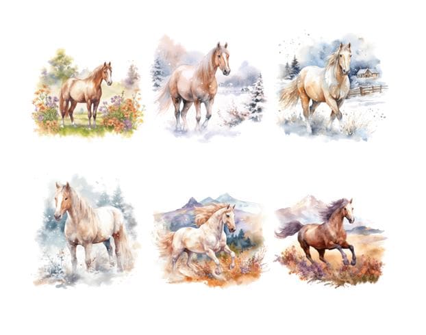 Bügelbild Bügelmotiv Pferd Horse Fohlen Berge Meer Junge Mädchen Verschiedene Größen Bügelbild Bügelmotiv Pferd Horse Fohlen Berge Meer Junge Mädchen Verschiedene Größen von HeupelStore