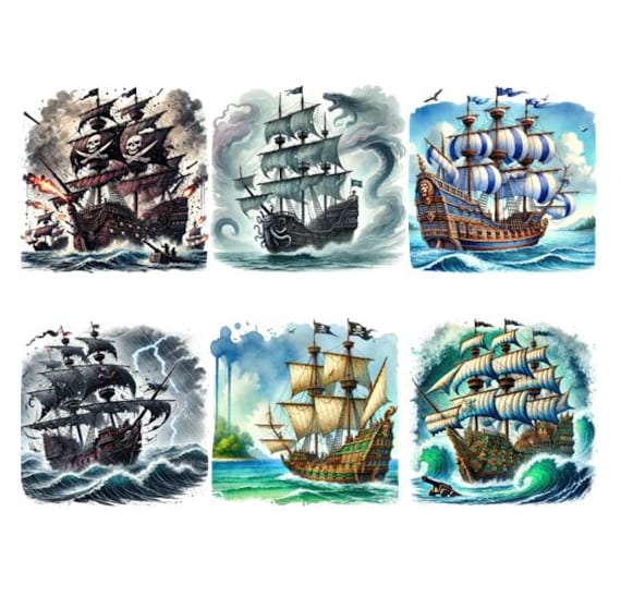 Bügelbild Bügelmotiv Pirat Schiff Boot Piratenschiff Meer Verschiedene Größen Bügelbild Bügelmotiv Pirat Schiff Boot Piratenschiff Meer Verschiedene Größen von HeupelStore