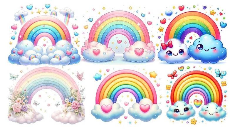 Bügelbild Bügelmotiv Regenbogen Rainbow Wolke Bunt Junge Mädchen Verschiedene Größen Bügelbild Bügelmotiv Regenbogen Rainbow Wolke Bunt Junge Mädchen Verschiedene Größen von HeupelStore