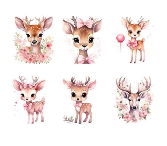Bügelbild Bügelmotiv Reh Hirsch Kitz Blumen Floral Mädchen Baby Verschiedene Größen Bügelbild Bügelmotiv Reh Hirsch Kitz Blumen Floral Mädchen Baby Verschiedene Größen von HeupelStore