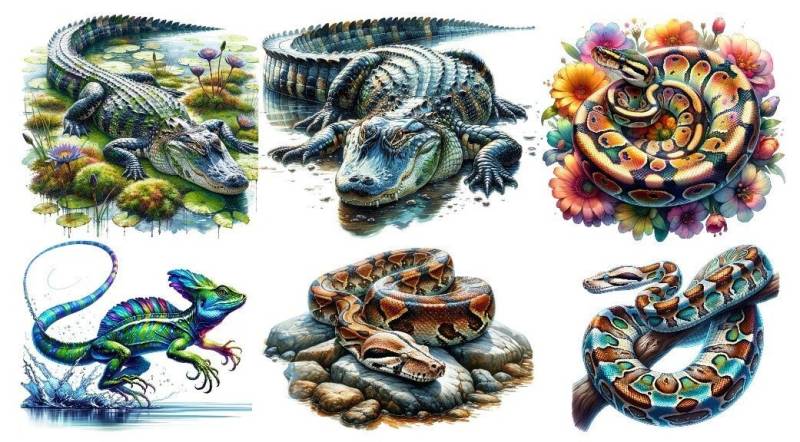 Bügelbild Bügelmotiv Reptilien Krokodil Schlange Echse Junge Mädchen Verschiedene Größen Bügelbild Bügelmotiv Reptilien Krokodil Schlange Echse Junge Mädchen Verschiedene Größen von HeupelStore