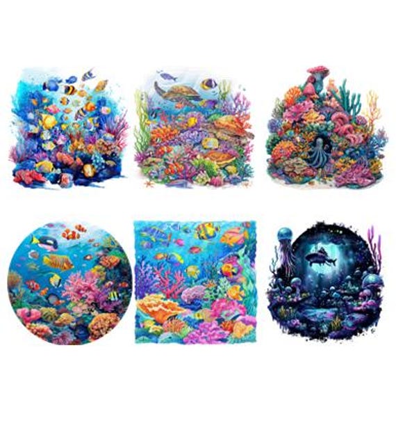 Bügelbild Bügelmotiv Riff Korallenriff Fisch Schildkröte Meer Ozean Junge Mädchen Verschiedene Größen Bügelbild Bügelmotiv Riff Korallenriff Fisch Schildkröte Meer Ozean Junge Mädchen Verschiedene Größen von HeupelStore