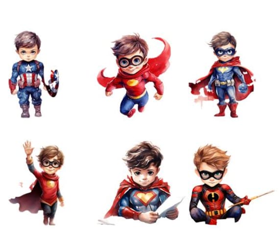 Bügelbild Bügelmotiv Superheld Hero Junge Verschiedene Größen Bügelbild Bügelmotiv Superheld Hero Junge Verschiedene Größen von HeupelStore
