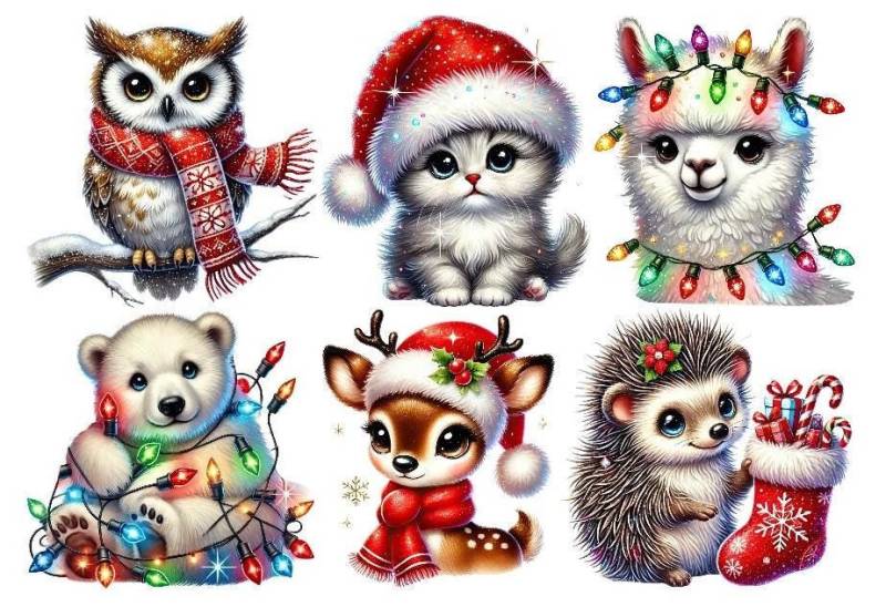 Bügelbild Bügelmotiv Tier Weihnachten Winter Fuchs Katze Hund Mädchen Verschiedene Größen Bügelbild Bügelmotiv Tier Weihnachten Winter Fuchs Katze Hund Mädchen Verschiedene Größen von HeupelStore