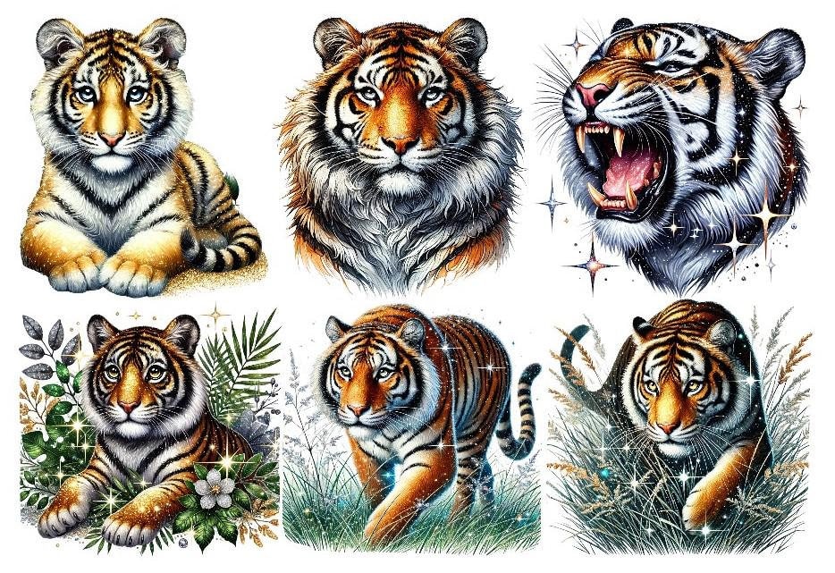 Bügelbild Bügelmotiv Tiger Baby Junge Mädchen Verschiedene Größen von HeupelStore