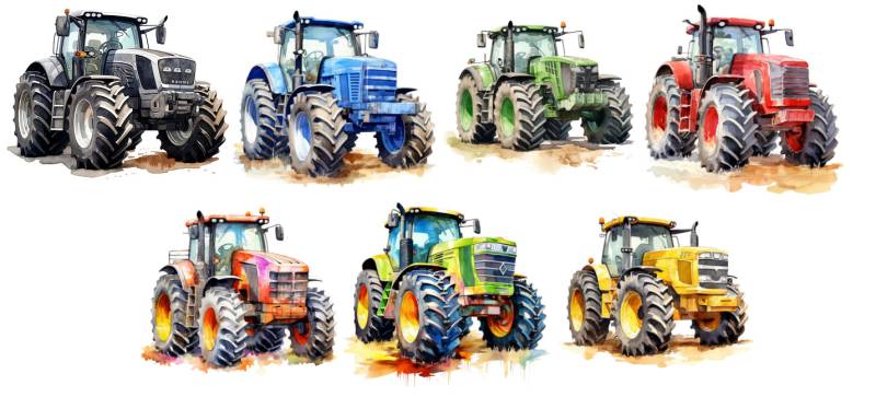 Bügelbild Bügelmotiv Traktor Trekker Trecker Bulldog Junge Mädchen Verschiedene Größen von HeupelStore