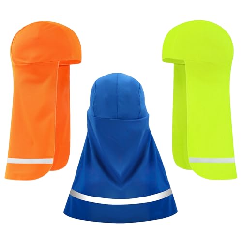 Heveer Nackenschutz Schweißableitende Kappe Sonnenschutz Helmfutter mit Schwanz für Radfahren Angeln im Freien Damen Herren 3 Stück von Heveer