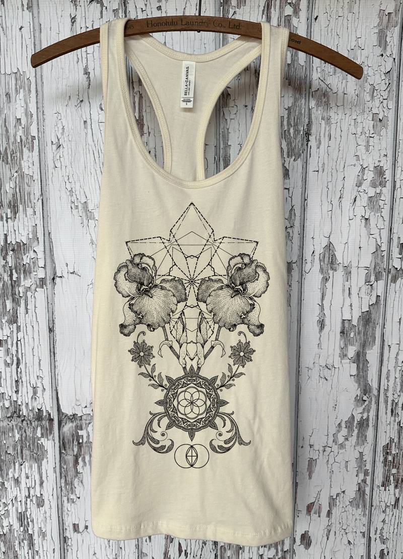 Frauen Thrive Mandala Tank Top Dotwork Mehndi Tattoo Style Heilige Geometrie von HexAppealClothing