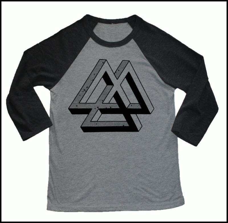 Unisex Impossible Dreams 3/4 Länge Ärmel Vintage Stil Baseball T-Shirt Opart Heilige Geometrie T von HexAppealClothing