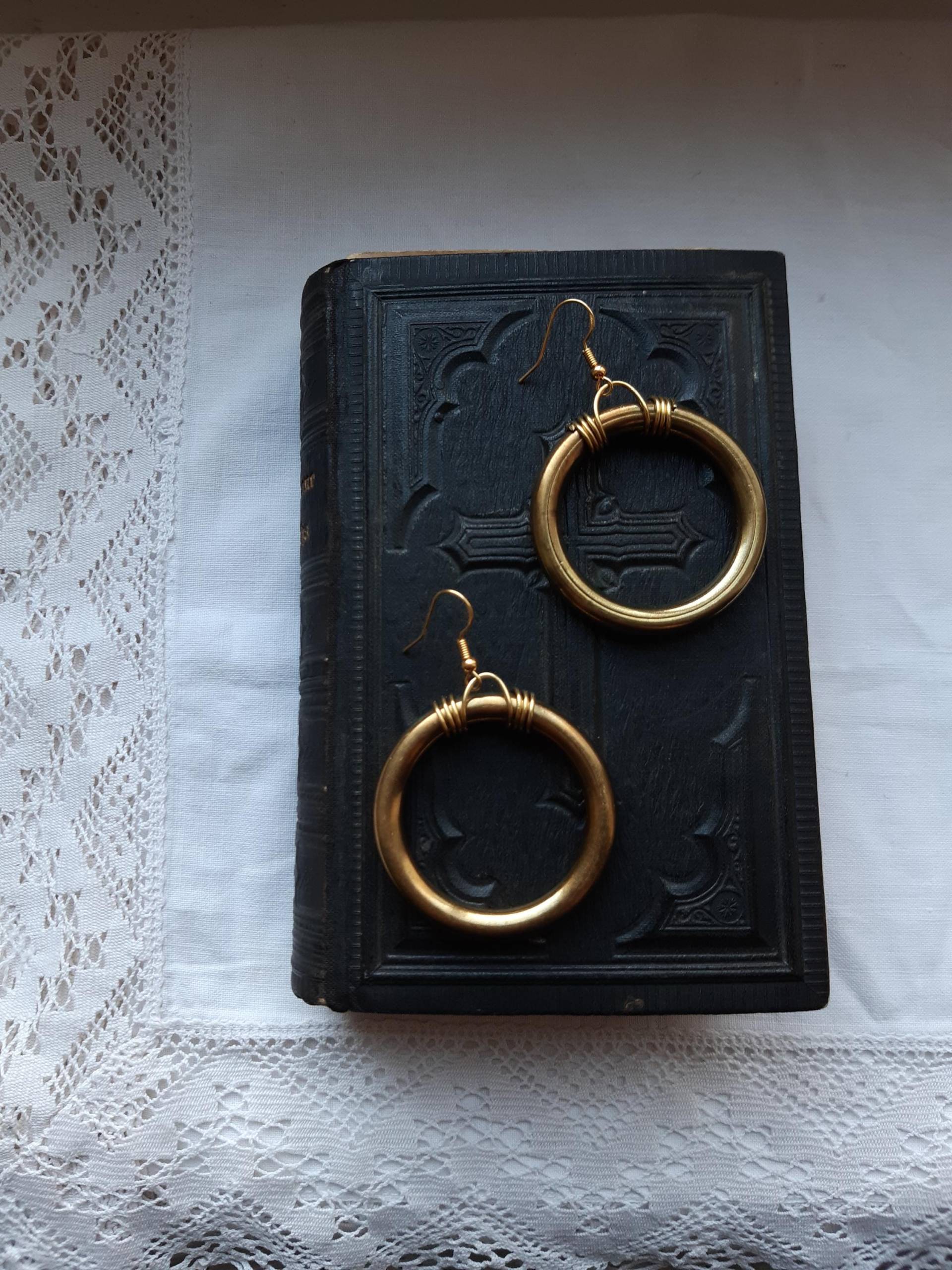 Messing Creolen, Witchy Schmuck, Handgemacht, Upcycling Schmuck Messing Creolen, Witchy Schmuck, Handgemacht, Upcycling Schmuck von HexNwerk