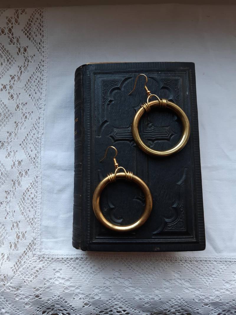 Messing Creolen, Witchy Schmuck, Handgemacht, Upcycling Schmuck Messing Creolen, Witchy Schmuck, Handgemacht, Upcycling Schmuck von HexNwerk