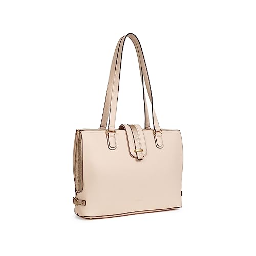 Hexagona Damen Betty Schultertasche, Nude/Gold von Hexagona