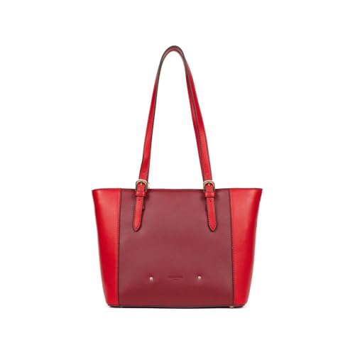 Hexagona Damen Solange Tasche, Rot/Karminrot von Hexagona