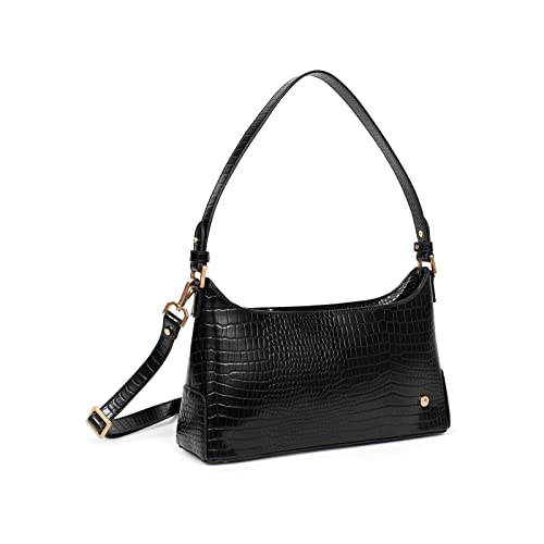 Hexagona Damen Victoire Baguette-Tasche, Schwarz von Hexagona