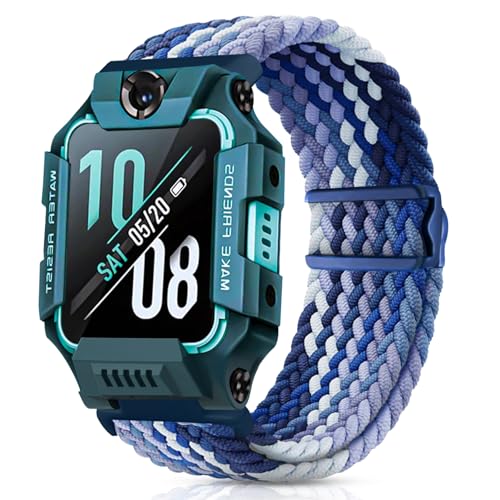 Hexasider Kinder Armband Kompatibel mit Watch Phone Z7/Z6/Z1, Nylon Geflochten Armbänder für imoo Smartwatch Kinder Z1/Z6/Z7 Ersatzbänder für Mädchen Jungen, MultiBlau Hexasider Kinder Armband Kompatibel mit Watch Phone Z7/Z6/Z1, Nylon Geflochten Armbänder für imoo Smartwatch Kinder Z1/Z6/Z7 Ersatzbänder für Mädchen Jungen, MultiBlau von Hexasider