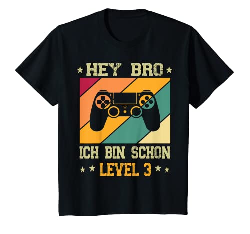 Kinder Gamer Geburtstag 3 Jahre Junge Hey Bro Ich bin schon Level 3 T-Shirt Kinder Gamer Geburtstag 3 Jahre Junge Hey Bro Ich bin schon Level 3 T-Shirt von Hey Bro Gamer Geburtstag