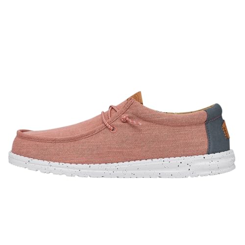 Hey Dude Herren Wally Washed Canvas | Herren-Schlupfschuhe | Rot/Ausflug, einfarbig (Getaway Solids), 43 EU von Hey Dude