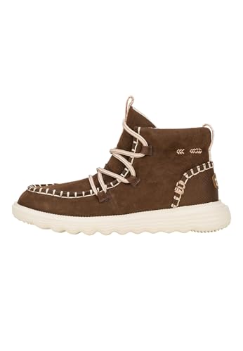 HEYDUDE Reyes Suede Damen - Slippers Flache Schuhe - Ankle Boots - Mokassin Stil, Espresso, 39 von HEYDUDE