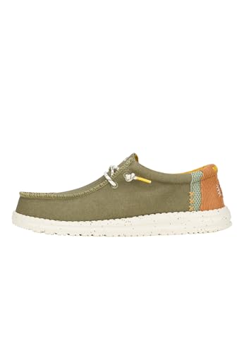 HEYDUDE Wally Break Hey Day Herren - Slip-on Schuhe - Mokassin-Stil, Green, 41 von HEYDUDE