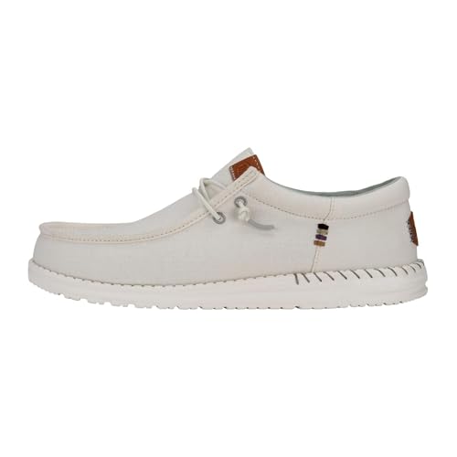 HEYDUDE Wally Funk Nylon Craft Herren - Slip on Schuhe - Mokassin Stil, Stone White, 43 von HEYDUDE