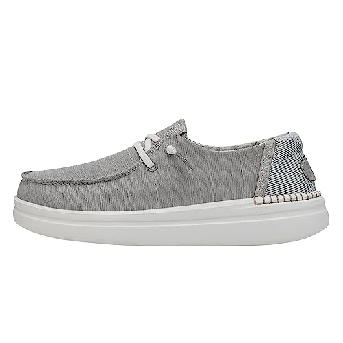 Hey Dude Damen Slipper Schuhe Wendy Rise Slipper Textil Freizeit Elegant Slip-Ons Uni Wendy Rise grau leicht, 39 EU von HEYDUDE