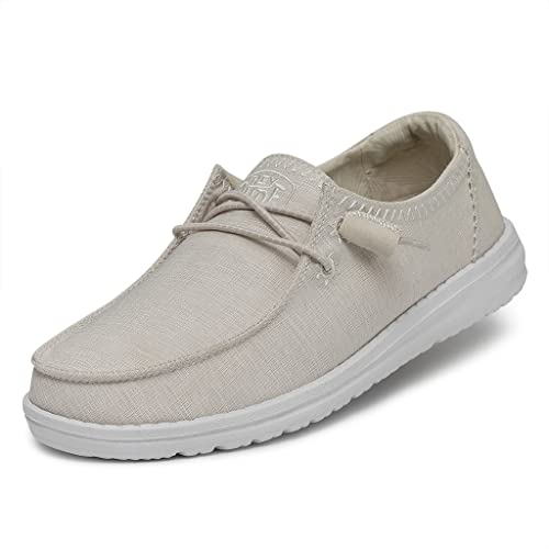 Hey Dude Damen Wendy Glitter MOC Toe Shoes, Snowcap, 38 EU von HEYDUDE