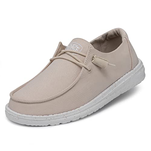 Hey Dude Damen Wendy Slub Canvas Moc Toe Shoes, Natural, 37 EU von Hey Dude