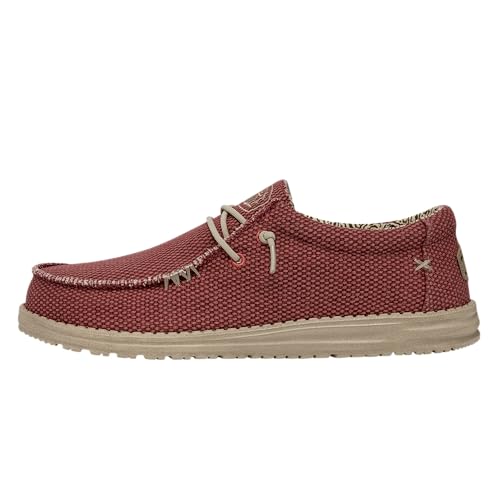 Hey Dude Herren Wally Braided Sportliche Schnürsenkel, Rot (Pompeian Red), 41 EU von Hey Dude