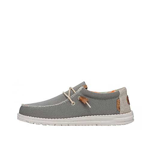 Hey Dude Herren Slipper Schuhe Wally Knit Slipper Textil Freizeit Elegant Slip-Ons Uni Wally grau-schwarz leicht Sommer von Hey Dude