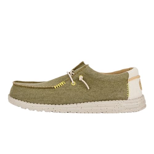 Hey Dude - Herren Wally Coastline Jute Wally Slip-On Schuhe, Olive, 42 EU von Hey Dude