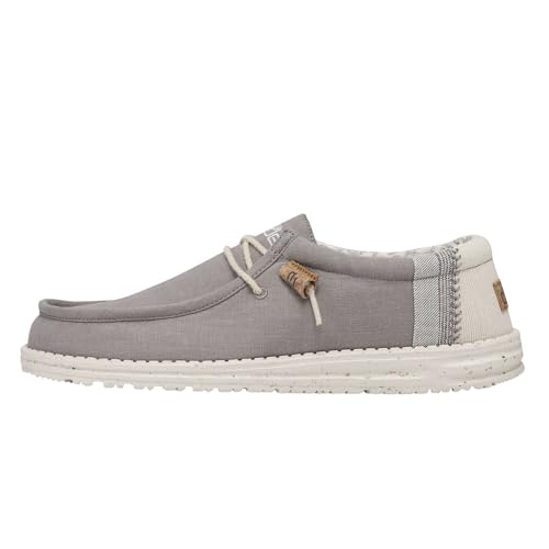 Hey Dude Herren Wally Linen Mokassin, Gris, 42 EU von Hey Dude