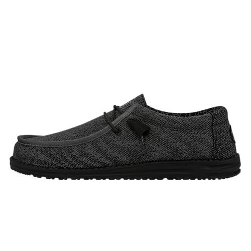 Hey Dude - Herren Wally Sox Slip-On Schuhe, Micro Total Black, 40 EU von Hey Dude