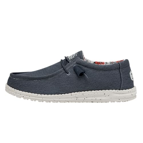 Hey Dude - Herren Wally Stretch Canvas Wally Slip-On Schuhe, Blue, 42 EU von Hey Dude