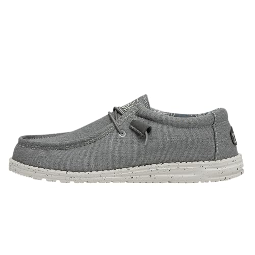 Hey Dude - Herren Wally Stretch Canvas Wally Slip-On Schuhe, Iron, 40 EU von Hey Dude