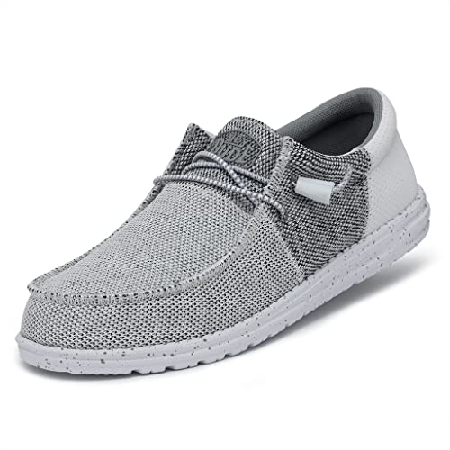 Hey Dude Herren Wally Tri Moc Toe Shoes, Stone White, 37 EU von Hey Dude