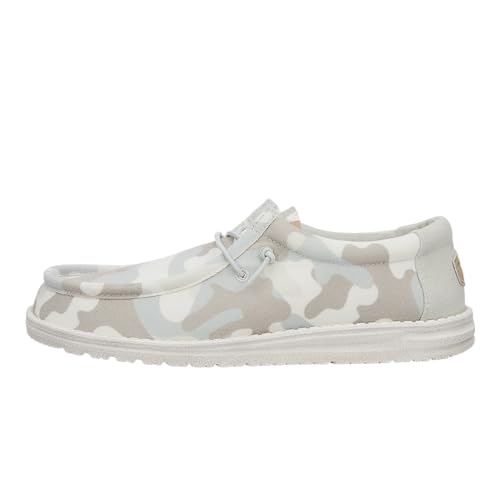 HEYDUDE Wally Washed Camo Herren - Slip on Schuhe - Mokassin Stil, Greyscale Desert Camo, 41 von HEYDUDE