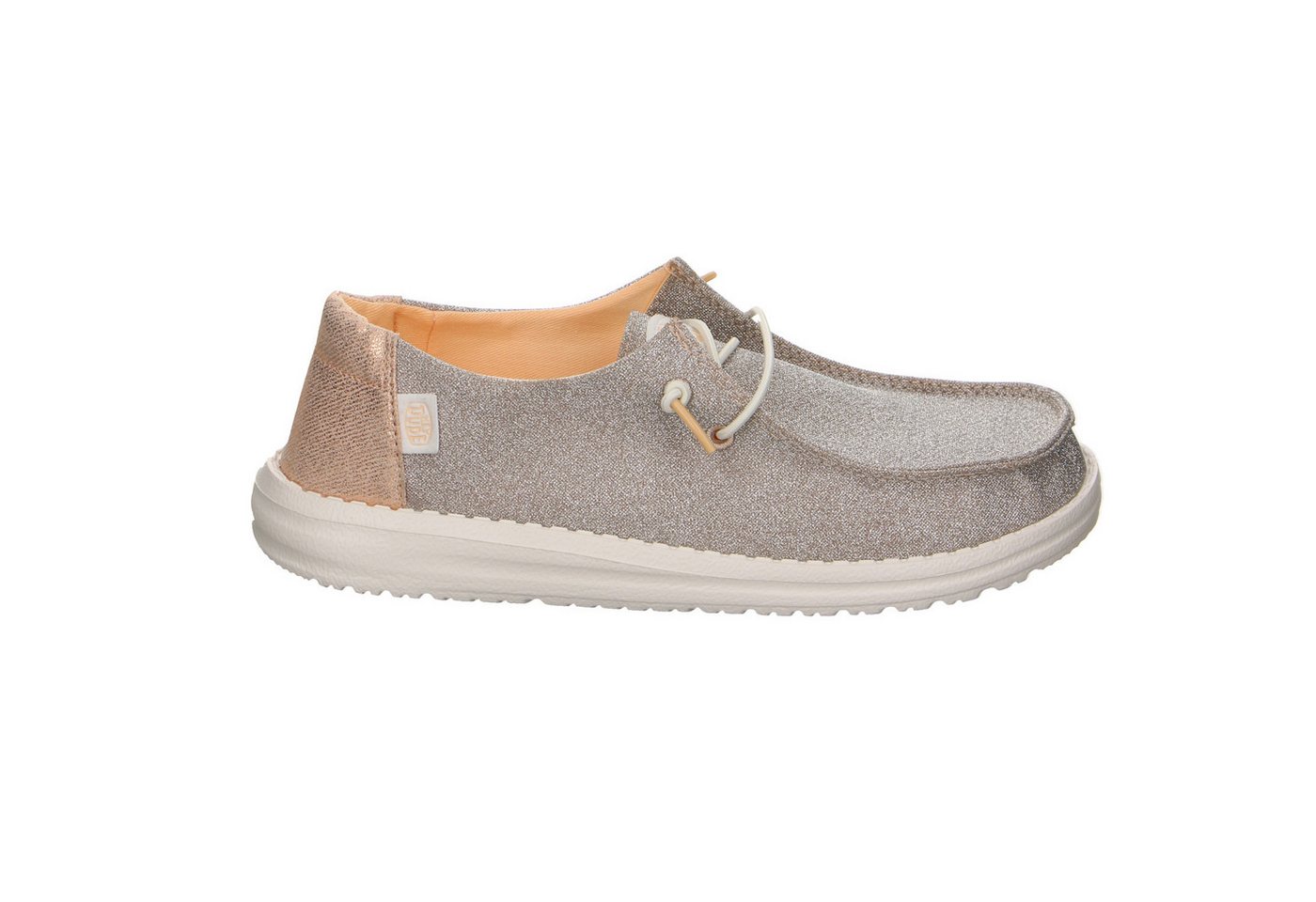 Hey Dude Hey Dude Wendy Heathered Slub Tropical Leinen-Stoff Slipper grau Slipper von Hey Dude