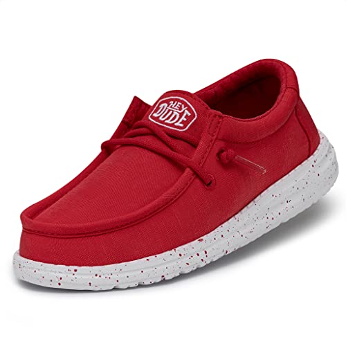 Hey Dude Jungen Wally Youth Slub Canvas Moccasin, Rot, 31 EU von Hey Dude