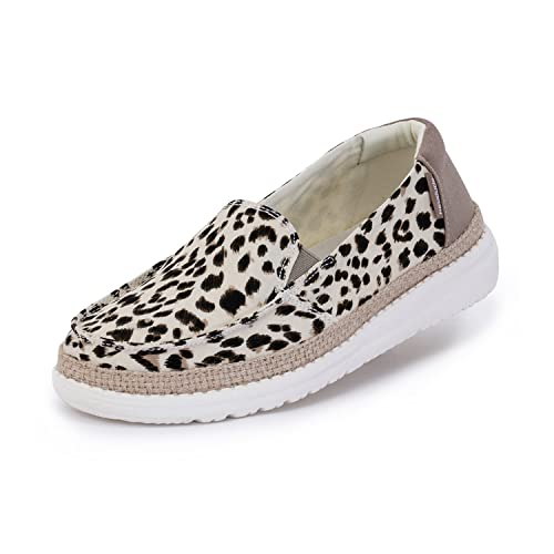 Hey Dude Lena - Damenschuhe - Farbe Leopard Angora - Freizeitschuhe im Mokassin-Stil - Größe 36 von Hey Dude