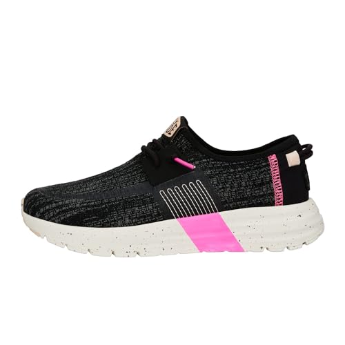 Hey Dude - Damen Sirocco W Sport Stripe Sirocco Sneaker Schuhe, Black, 39 EU von Hey Dude