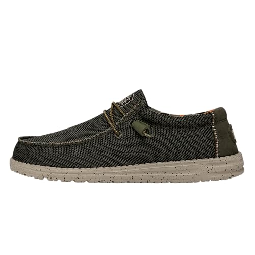 Hey Dude Wally SOX Stitch kieferngrüne Herrenschuhe Sneakers atmungsaktive Baumwollschnürsenkel, 45 EU, (40019 PINE) von Hey Dude