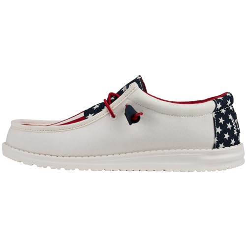 Hey Dude Wally Patriotic Herrenschuhe, Slip-On-Loafer, bequem und leicht, Americana, 42 EU von HEYDUDE