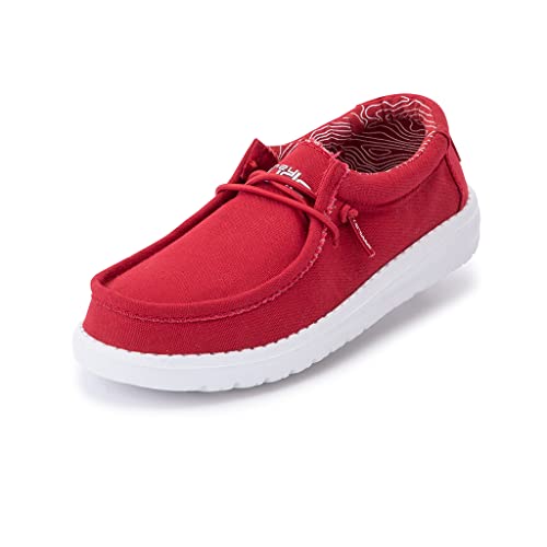 Hey Dude Wally Youth - Schuhe für Jungen - Farbe Red - Freizeitschuhe im Mokassin-Stil - Größe 33 von Hey Dude