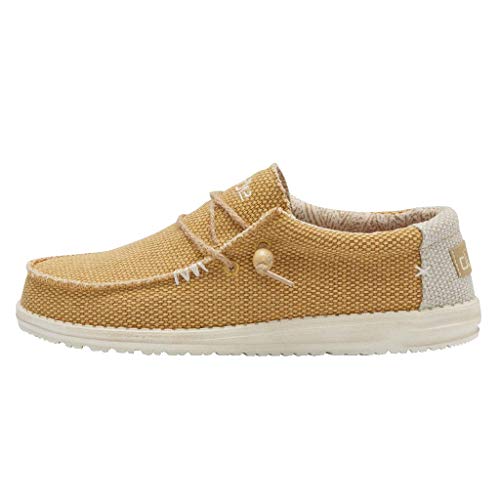 Hey Dude Wally Braided - Herren Schuhe - Ocra - Komfort und Leichtigkeit - Ergonomische Memory-Foam-Sohle - Hausschuhe Herren - Design Italien und Kalifornien Größe EU 43 von Hey Dude