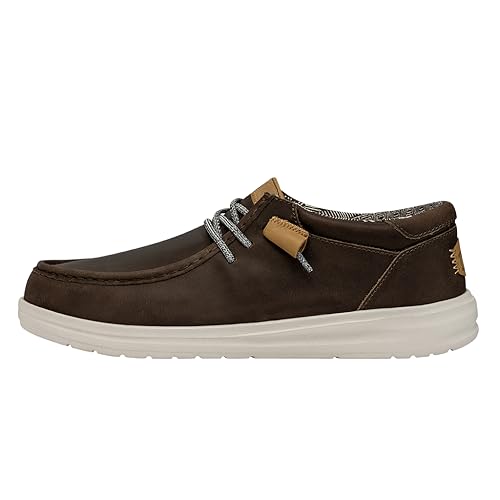 Hey Dude Wally Grip Craft Leather Urbane Schuhe Manngrau grau von HEYDUDE