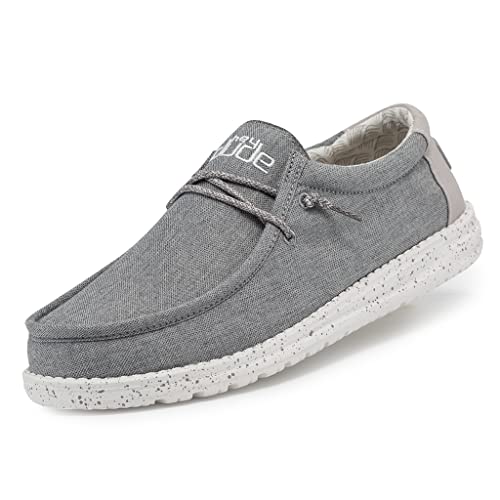 Hey Dude Wally - Herrenschuhe - Farbe Chambray Frost Grey - Freizeitschuhe im Mokassin-Stil - Größe 41 von Hey Dude