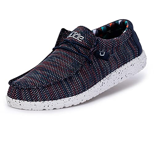 Hey Dude Wally Sox - Herrenschuhe - Farbe Blue Orange - Freizeitschuhe im Mokassin-Stil - Größe 42 von Hey Dude