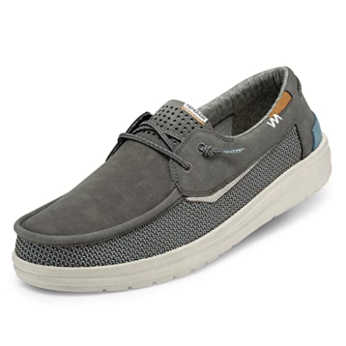 Hey Dude Welsh Grip - Herrenschuhe - Farbe Steel Grey - Freizeitschuhe im Mokassin-Stil - Größe 41 von Hey Dude