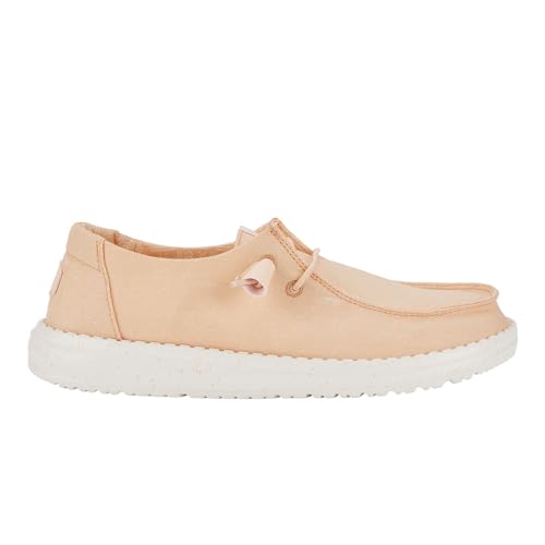 Hey Dude Wendy Chambray Schnürhalbschuhe für Damen, Pfirsich, 41 EU von HEYDUDE