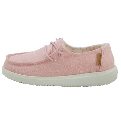 Hey Dude Wendy Youth Linen - Schuhe für Mädchen - Farbe Linen Cotton Candy - Freizeitschuhe im Mokassin-Stil - Größe 30 von Hey Dude